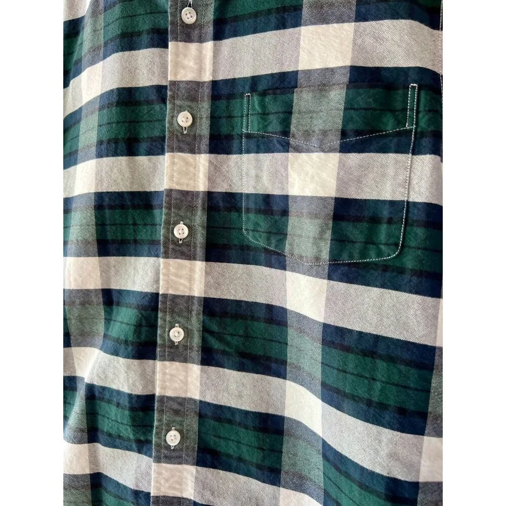 J Crew Classic Tartan Plaid Button Down Long Sleeve Mens Shirt Sz S Slim